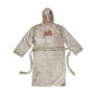 VINGA Louis luxe pluche RPET badjas maat S/M, grijs