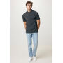 IQONIQ Yosemite gerecycled katoen pique polo, heather anthracite (M)