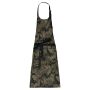 Katoenen schort met zak Olive Camouflage one size