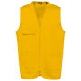 Bodywarmer polykatoen multizakken Yellow XS