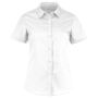 Ladies Short Sleeve Tailored Poplin Shirt, White, 22, Kustom Kit