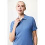 IQONIQ Yosemite gerecycled katoen pique polo, heather blue (L)