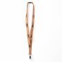 Zeefdruk lanyard van kurk en polyester