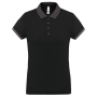 Dames-sportpolo Black / sporty grey XS