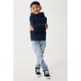 IQONIQ Yengo kids recycled katoen hoodie met steekzakken, donkerblauw (910)