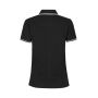 Contrast poloshirt | stretch | dames - Zwart, 4XL