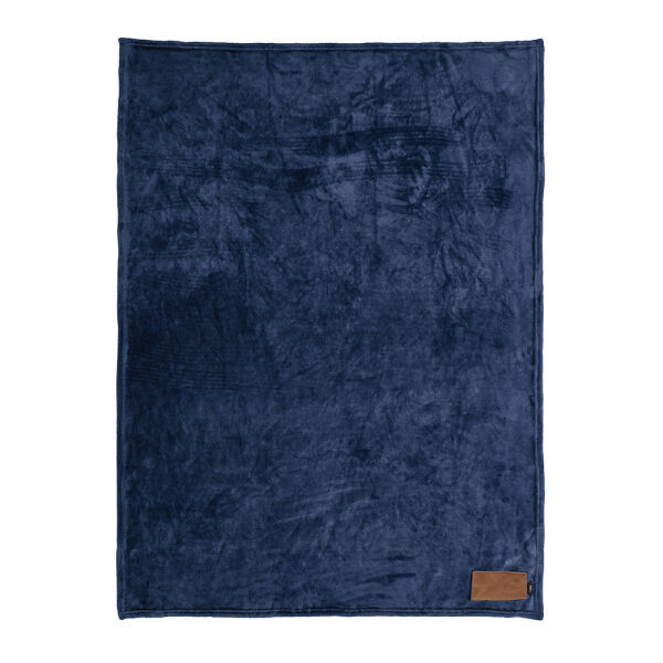 Fleece deken Van Eyck | rPET | 160×120 cm | Met PU label | Blauw Fleece deken Van Eyck | rPET | 160×120 cm | Met PU label | Blauw