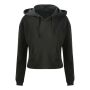 GIRLIE CROPPED HOODIE, JET BLACK, L, JUST HOODS