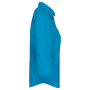 Overhemd in onderhoudsvriendelijk polykatoen-popeline 3/4-mouwen dames Bright Turquoise S