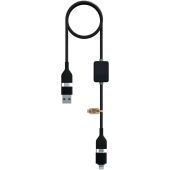 SCX.design C32 60 W switch oplaadkabel met oplichtend logo - Zwart
