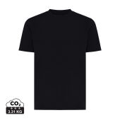 Iqoniq Sierra lichtgewicht gerecycled katoen t-shirt, zwart (5XL)