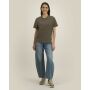 Reeser - Heavy gerecycled katoen blend T-overhemd met een modern look - Mosstone (3XL)