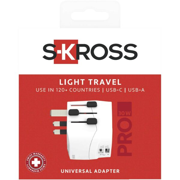 SKROSS® PRO Light USB AC30PD wereldadapter - Wit SKROSS® PRO Light USB AC30PD wereldadapter - Wit