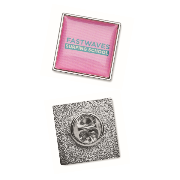 Vierkante metalen pin met doming Vierkante metalen pin met doming