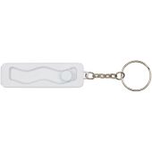 Aggia telefoonstandaard van gerecycled plastic met fidgetspeeltje - Wit