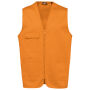 Bodywarmer polykatoen multizakken Orange XS