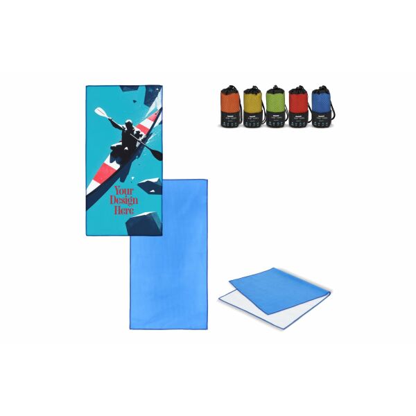 R-PET quick dry sports towel 40x80cm with pouch (200g/m²) sublimation 