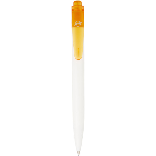 Thalaasa ocean-bound plastic ballpoint pen - Transparent orange/White