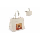 Katoen Tote met rits OEKO-TEX® 39 x 24 x 34cm 320g/m² - Ecru