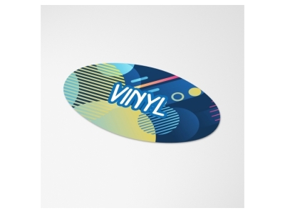 Vinyl Sticker Ovaal 20x10mm