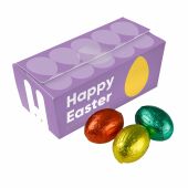 Ballotin met Paas chocolade, Wit, Paaseitjes Hazelnoot crispy groot