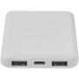 Asama type-C powerbank van 5000 mAh van gerecycled plastic - Wit