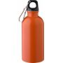 Gerecyclede roestvrijstalen enkelwandige fles (400 ml) Sable oranje