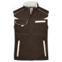 Workwear Softshell Padded Vest - COLOR - brown/stone S