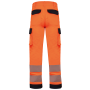 Gerecyclede veiligheidsbroek met veel zakken Hi Viz Orange / Navy 34 FR