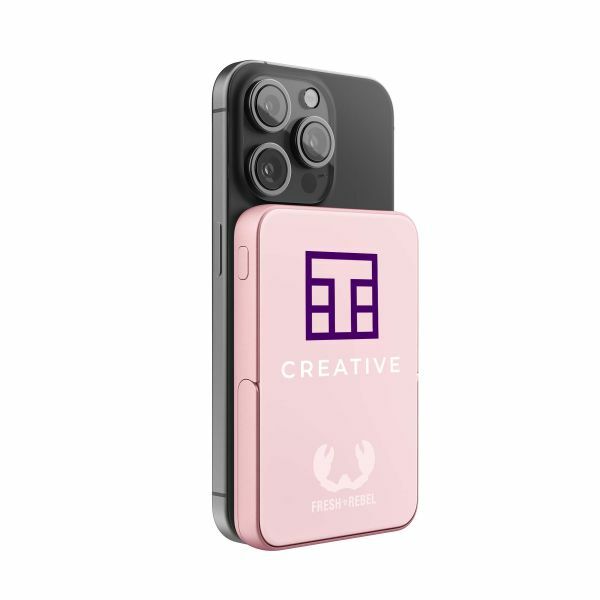 Fresh 'n Rebel Magnetic Wireless Powerbank 5000 mAh (Pastel Pink) Fresh 'n Rebel Magnetic Wireless Powerbank 5000 mAh (Pastel Pink)