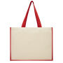 Varai 320 g/m² canvas en jute boodschappentas 23L - Rood