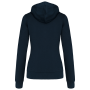 Damessweater met rits en capuchon in contrasterende kleur Navy / Fine Grey M