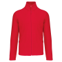 Microfleece met rits en raglanmouwen heren Red S