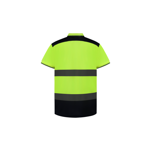 Tweekleurige veiligheidspolo Hi Vis Yellow / Navy S Tweekleurige veiligheidspolo Hi Vis Yellow / Navy S