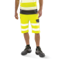Safe-Guard gerecyclede stretch veiligheidsbermuda Fluorescent Yellow 3XL