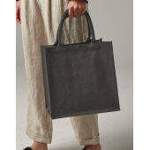 Jute Midi Tote - Natural/Black - One Size Jute Midi Tote - Natural/Black - One Size
