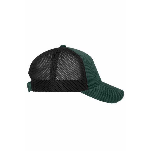 6 Panel Corduroy-Mesh Cap Organic Cotton smoky green/black one size 6 Panel Corduroy-Mesh Cap Organic Cotton smoky green/black one size