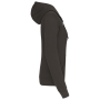 Damessweater met capuchon in contrasterende kleur Dark Grey / Black S