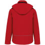 Gewatteerde softshell herenparka met capuchon Red S