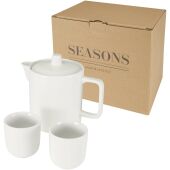 Suki theepot en kopjes set - Wit