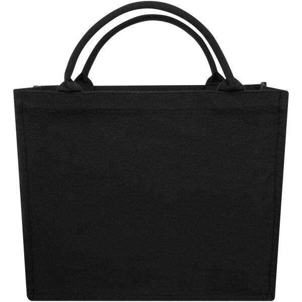 Page 500 g/m² Aware™ recycled book tote bag - Solid black