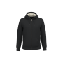 Ecologische uniseks sweater met rits en sherpavoering Black XS