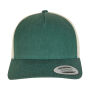 5-Panel Retro Trucker 2-Tone Cap - Green/Beige - One Size