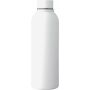 Gerecycled roestvrijstalen dubbelwandige drinkfles (500 ml) Sena wit