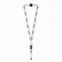 Afneembare lanyard van biologisch katoen met zeefdruk