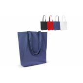 Schoudertas biologisch katoen kleur lang 270g/m² 42x12x43 cm - Wit