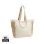 BEAU AWARE™ 400gsm recycled canvas all-round shopper, gebroken wit