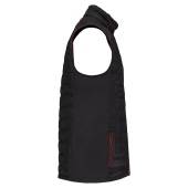 Bodywarmer Day To Day in twee stoffen Black / Red XS