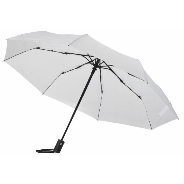 Volautomatische windproof pocket paraplu. PLOPP wit