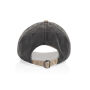 BEAU AWARE™ Washed 6 panel 270gsm cotton twill two tone cap, zwart